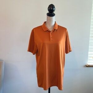 Mens Nike Golf size L Rust Colored Dri-fit Polo Style